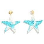 Wholesale crochet Raffia Drop Earrings L