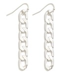 Worn Metal Chain Link Drop Earrings

- Approximately 2.5" L