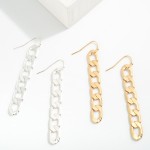 Worn Metal Chain Link Drop Earrings

- Approximately 2.5" L