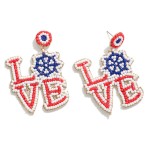 Wholesale love Nautical Seed Beaded Drop Earrings L