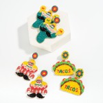 Seed Beaded 'Fiesta' Drop Earrings

- Approximately 2.25" L