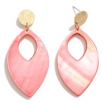 Wholesale teardrop Shell Earrings Gold Post L