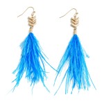 Wholesale stacked Arrow Drop Earring Feather Dangle L Lightweight Construction