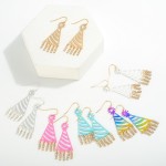 Wholesale party Hat Drop Earrings Rhinestone Tassel Details L Brass Metal