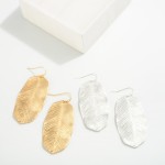 Wholesale circular Metal Leaf Drop Earrings L