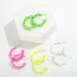 Wholesale chain Link Drop Hoop Earrings L