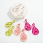 Wholesale seed Beaded Flower Teardrop Earring L