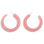 Wholesale marbled Acetate Hoop Earrings D