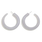 Wholesale marbled Acetate Hoop Earrings D