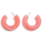 Wholesale marbled Acetate Hoop Earrings D