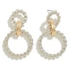 Wholesale twisted Metal Drop Earrings Two Detail L