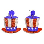 Americana Top Hat Featuring Star Glitter 

- Approximately 2.25" L