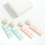 Wholesale resin MAMA Drop Earrings Beaded Cluster Detail L