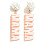 Wholesale resin MAMA Drop Earrings Beaded Cluster Detail L