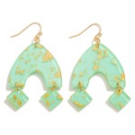 Wholesale chunky Resin Arch Gold Flake Accents L