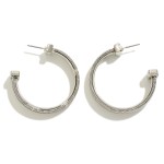 Wholesale metal Omega Chain Link Hoop Earrings D