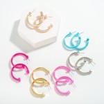 Wholesale metal Omega Chain Link Hoop Earrings D