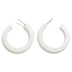 Wholesale abalone Metal Drop Hoop Earring L Lightweight