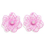 Wholesale metal Flower Stud Earrings Rhinestone Center Detail L