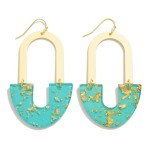 Linked Metal and Resin Foil Arches Drop Earrings

- Approximately 2.75" L