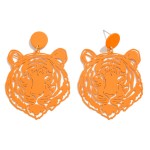 Wholesale metal Punched Tiger Drop Earring L Ultra lightweight Construction