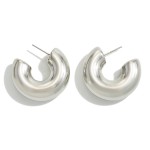 Wholesale chunky Metal Hoop Earrings D