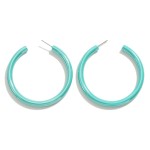 Wholesale abalone Metal Drop Hoop L