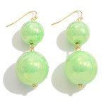 Wholesale chunky Pastel Pearlescent Beaded Drop Earrings L