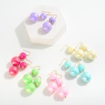 Chunky Pastel Pearlescent Beaded Drop Earrings

- Approximately 2.5" L