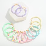 Wholesale beaded Pearlescent Drop Hoop Earrings L