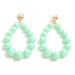 Wholesale tapered Pearlescent Teardrop Beaded Earring L