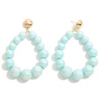 Wholesale tapered Pearlescent Teardrop Beaded Earring L