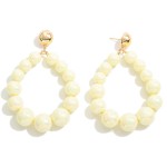 Wholesale tapered Pearlescent Teardrop Beaded Earring L