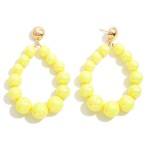 Wholesale tapered Pearlescent Teardrop Beaded Earring L