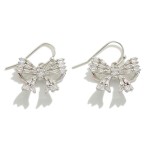 Wholesale cubic Zirconia Bow Drop Earrings L
