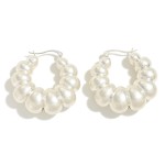 Wholesale hollow Metal Bubble Drop Hoop Earrings L