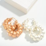Wholesale hollow Metal Bubble Drop Hoop Earrings L