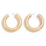 Wholesale worn Chunky Metal Drop Hoops D