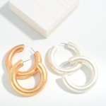 Wholesale worn Chunky Metal Drop Hoops D