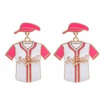 Softball Jersey Drop Earrings With Softball Hat Posts

- Approximately 1.75" L