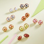 Wholesale pearlescent Sports Stud Earring D