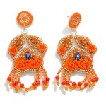 Seed Bead Crab Drop Earrings

- Approximately 3" L