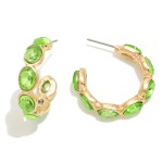 Wholesale glass Crystal Hoop Earrings D