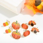 Wholesale enamel Turkey Thanksgiving Stud Earrings L