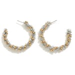 Holiday Tinsel Wrapped Hoop Earrings

- Approximately 1.75" L