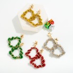 Wholesale tinsel Wrapped Christmas Tree Drop Earring L