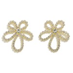 Studded Flower Drop Earrings

- Approximately 1.1" L