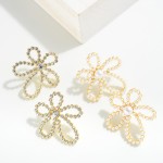 Studded Flower Drop Earrings

- Approximately 1.1" L