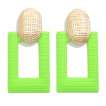 Wholesale studded Metal Rectangle Door Knocker Drop Earrings L