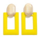 Wholesale studded Metal Rectangle Door Knocker Drop Earrings L